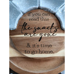 Deluxe Wooden Round Cheese & Charcuterie Board Set