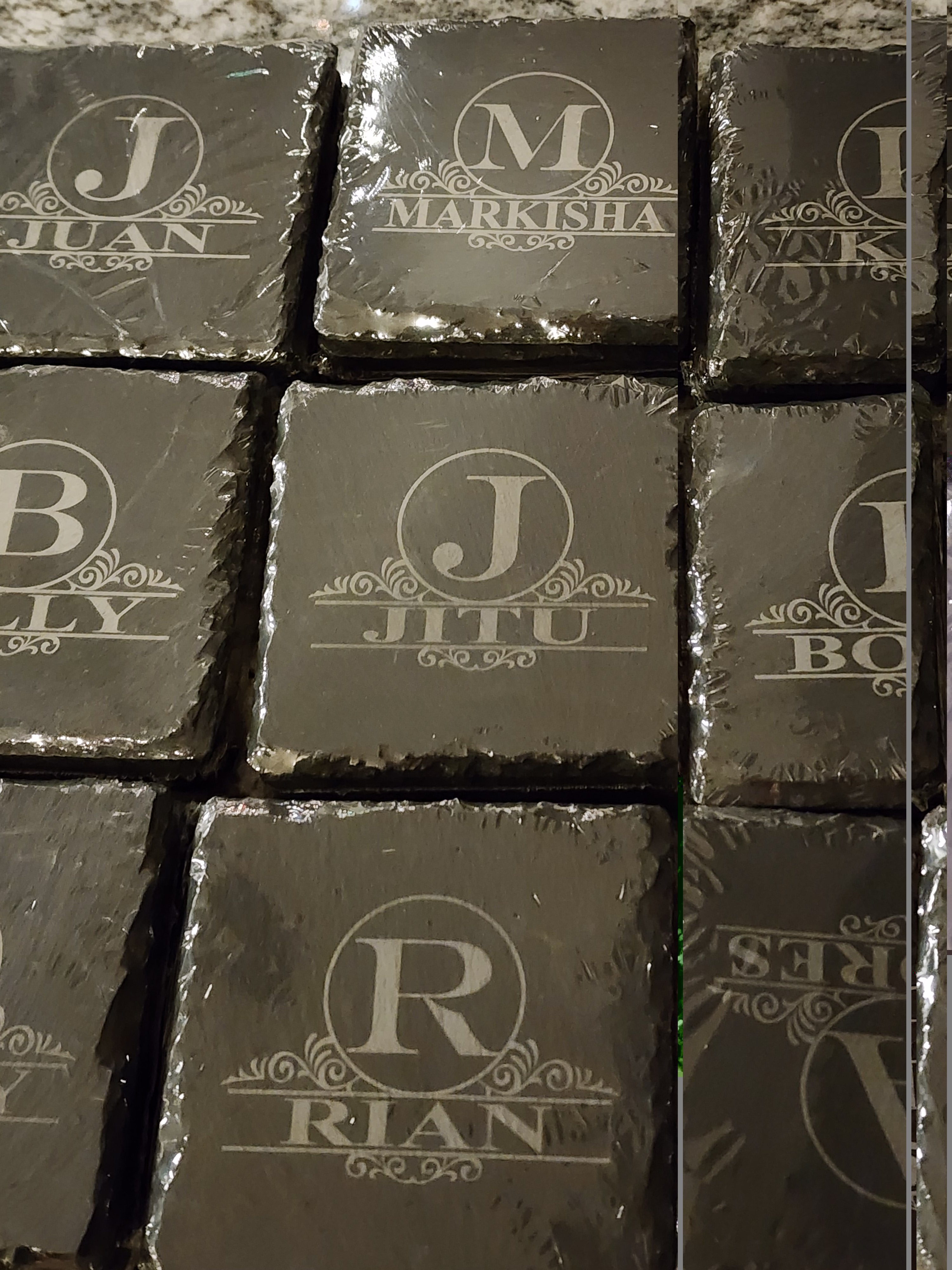 Natural Slate Coasters – Square 4" Engraving Blanks