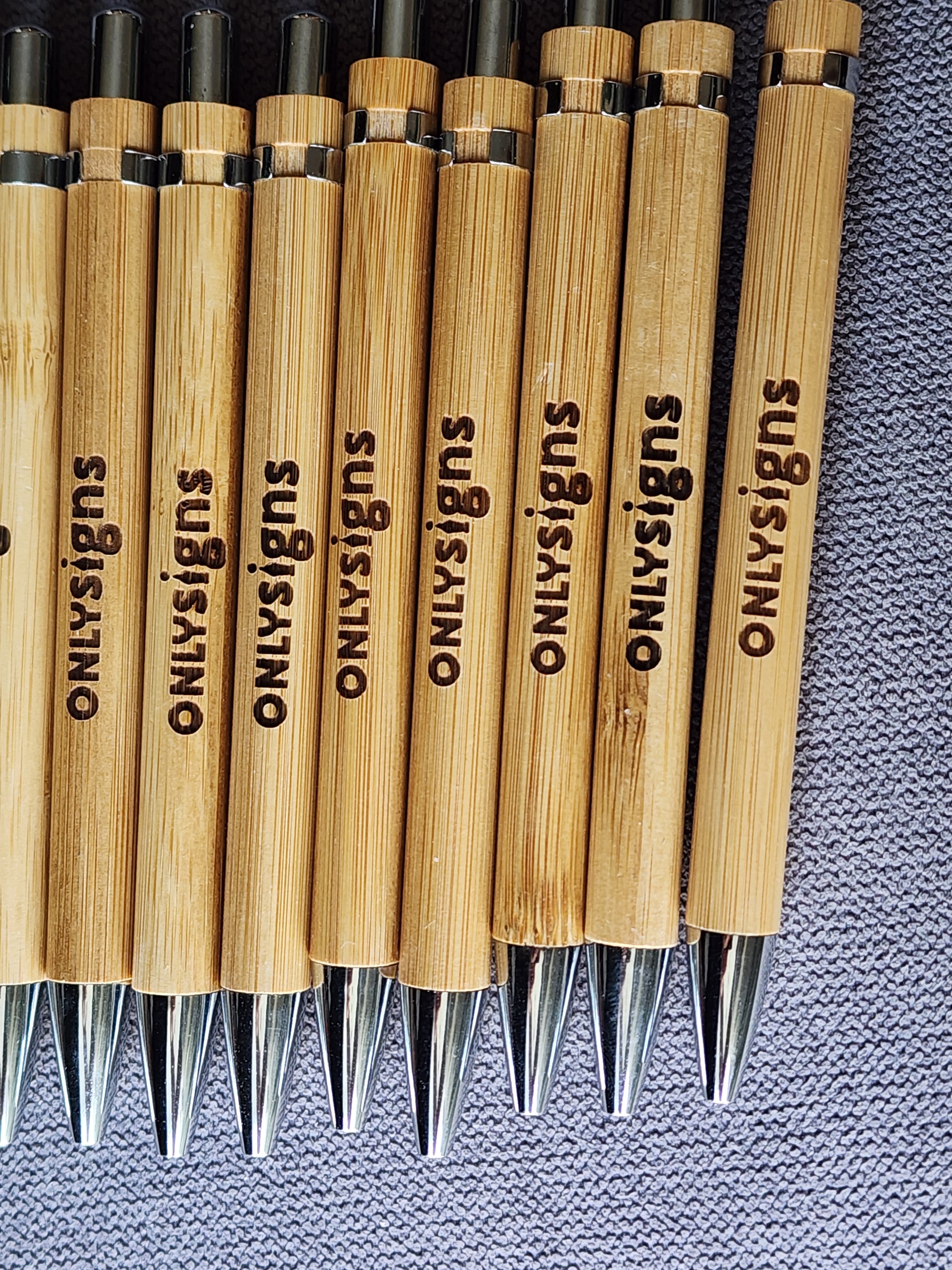 Custom Engraved Bamboo Pens