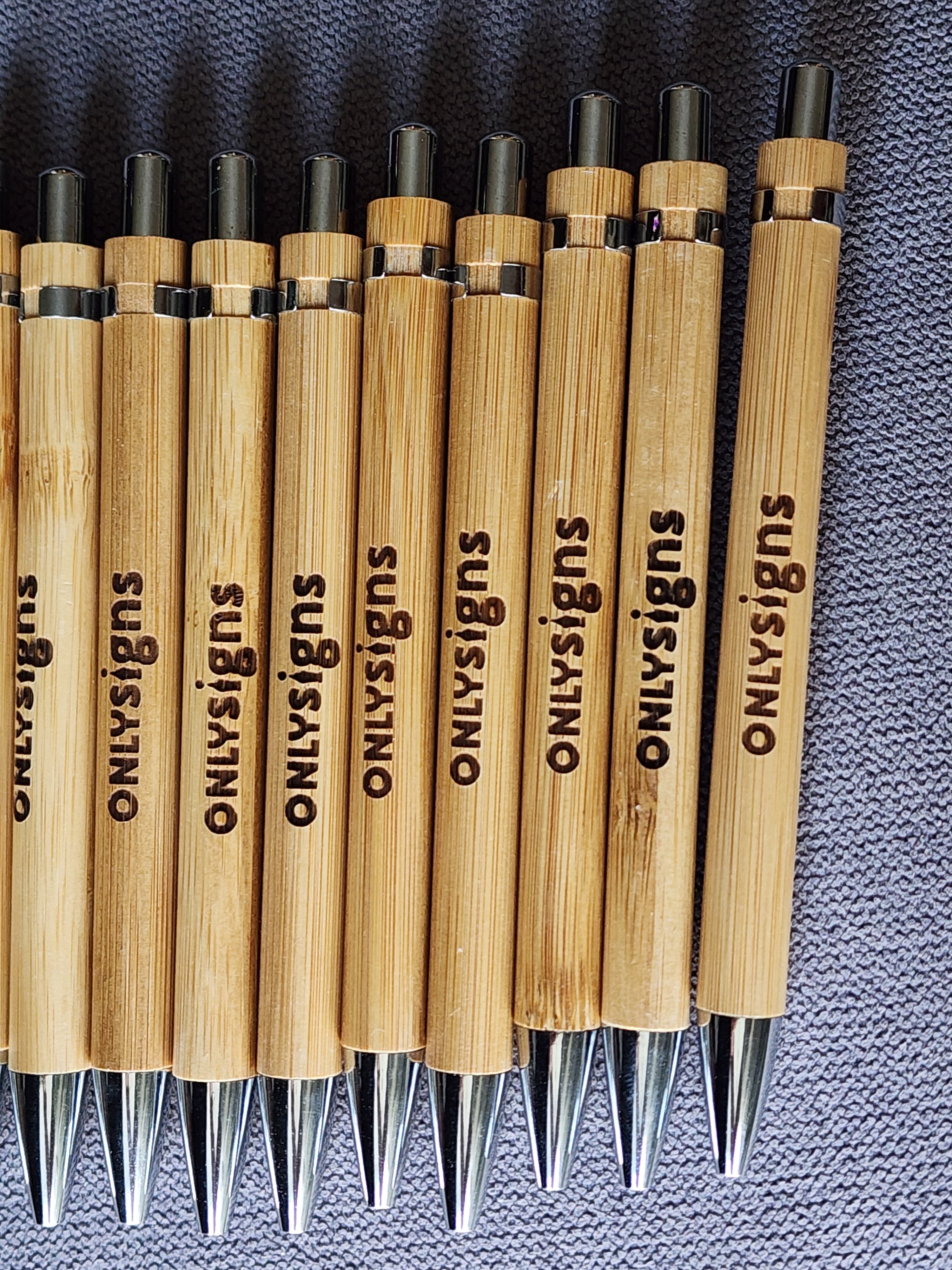 Custom Engraved Bamboo Pens