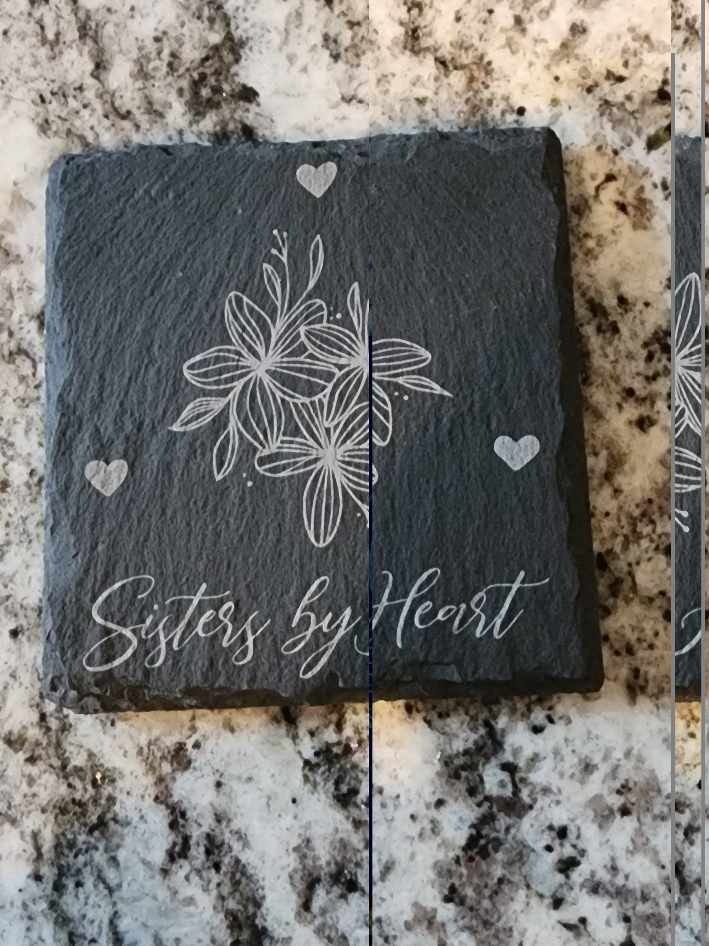 Natural Slate Coasters – Square 4" Engraving Blanks