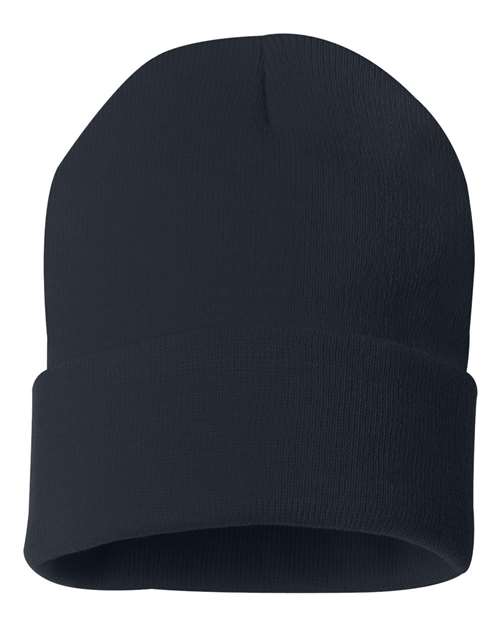 12" Solid Cuffed Customizable Beanie