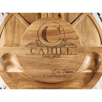 Deluxe Wooden Round Cheese & Charcuterie Board Set