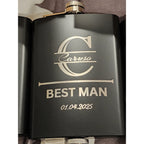 Personalized Engraved Best Man Flask