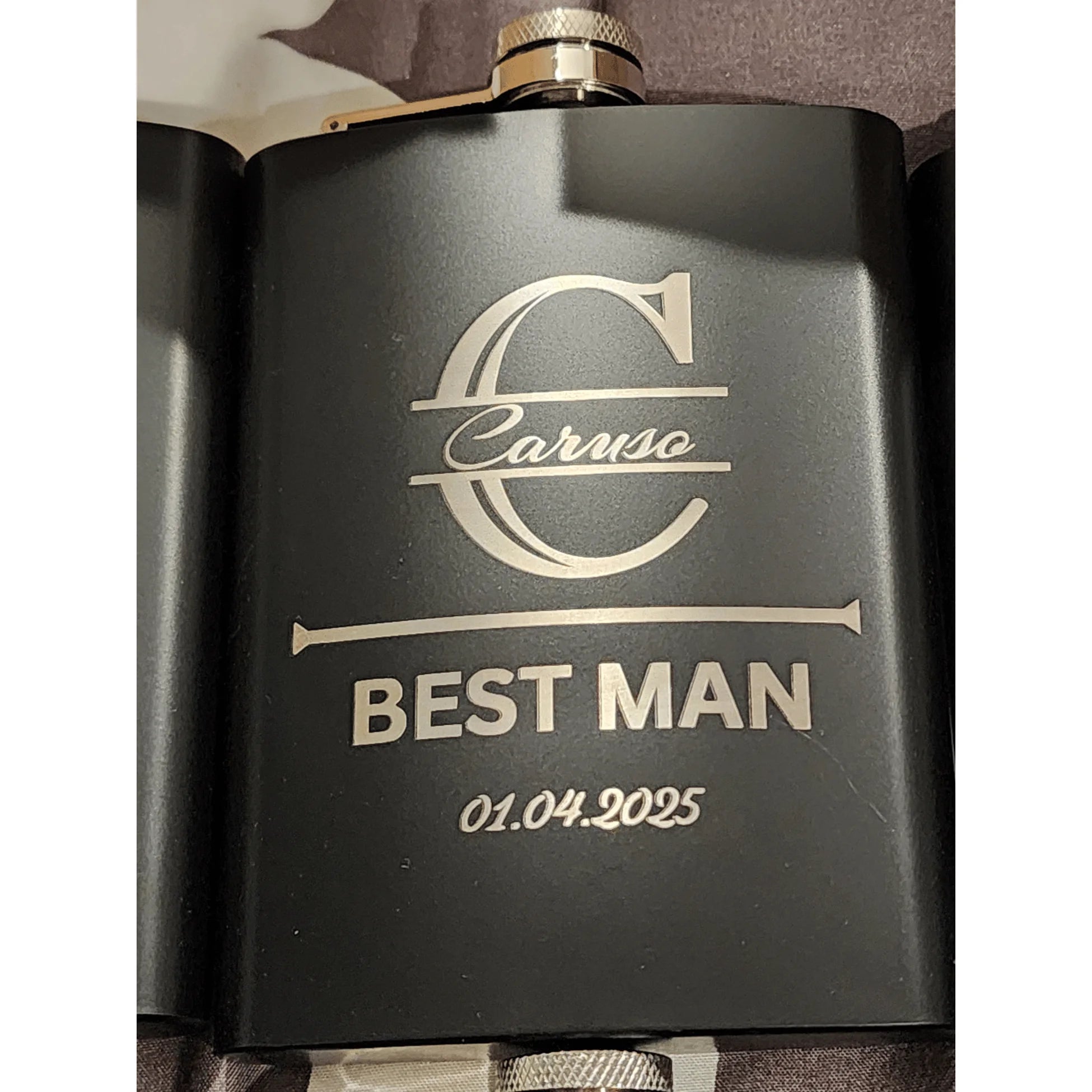 Personalized Engraved Best Man Flask