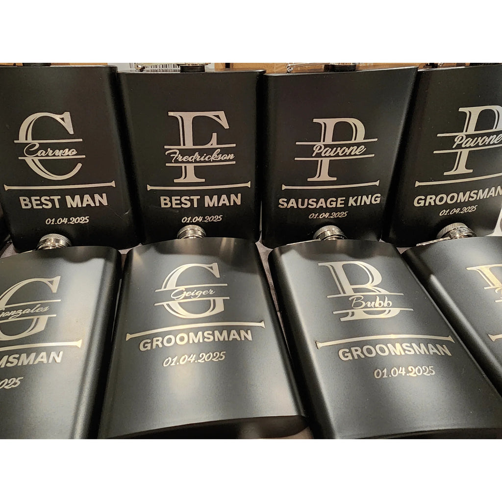Personalized Engraved Best Man Flask