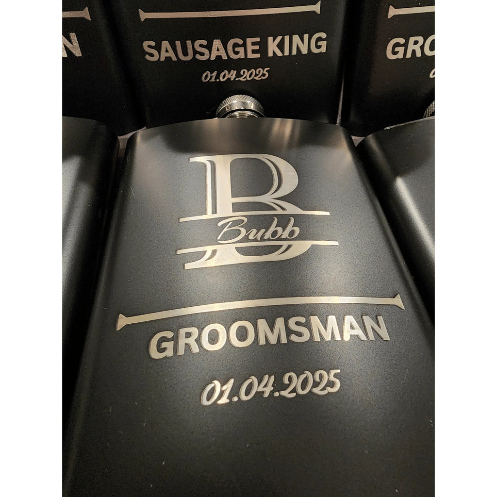 Personalized Engraved Best Man Flask