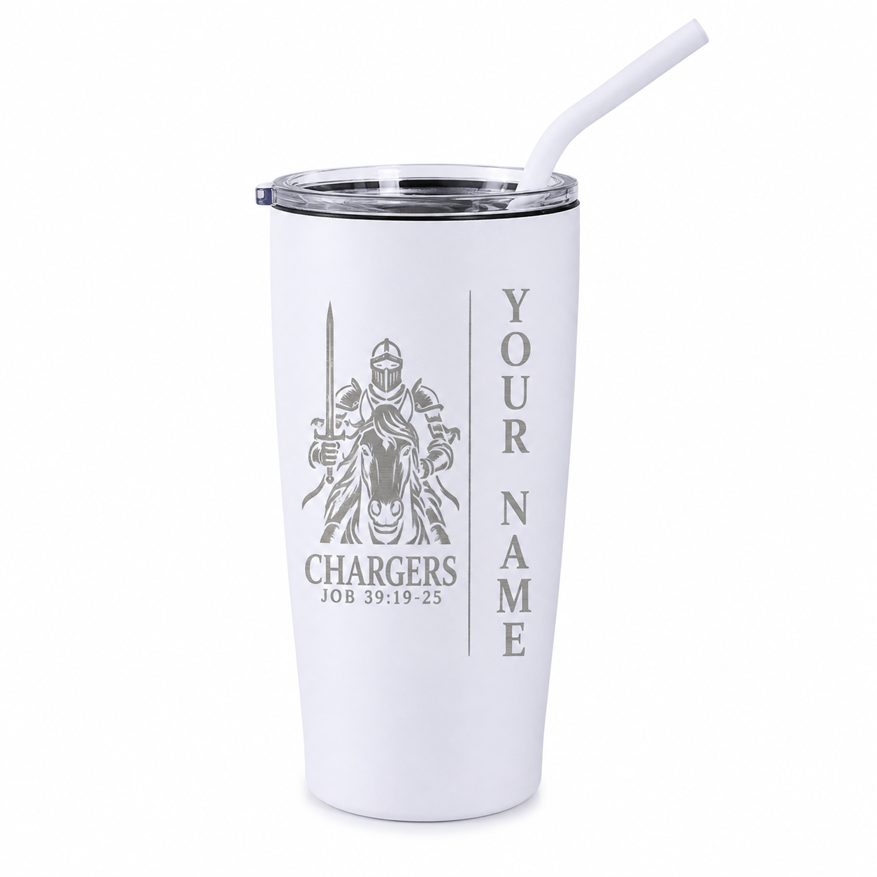 CLA 20 oz Personalized Coffee Tumbler with Straw