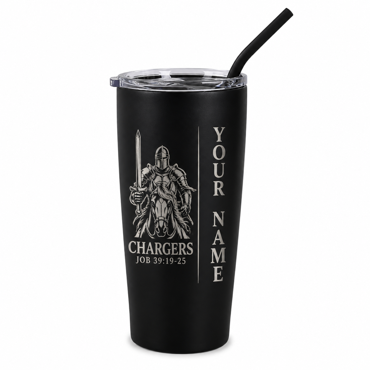CLA 20 oz Personalized Coffee Tumbler with Straw