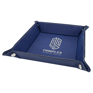 Personalized Leatherette Snap-Up Valet Tray