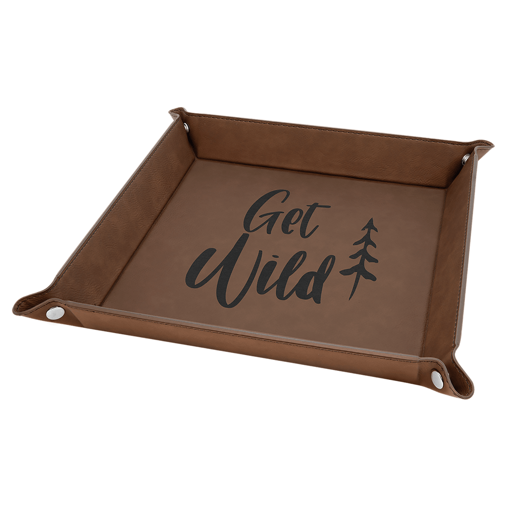 Personalized Leatherette Snap-Up Valet Tray