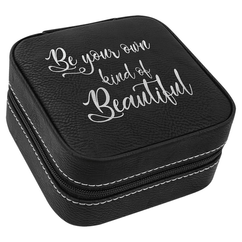 Personalized Leatherette Travel Jewelry Box