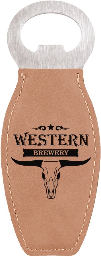Personalized Magnetic Leatherette Bottle Opener