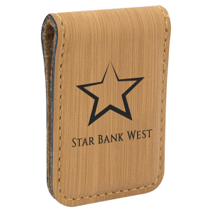 Personalized Leatherette Money Clip