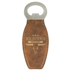 Personalized Magnetic Leatherette Bottle Opener