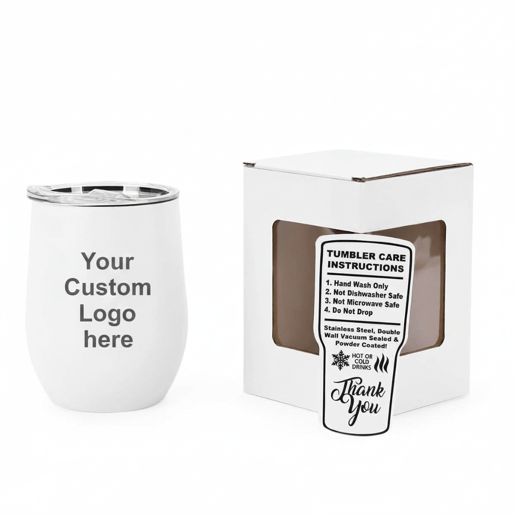 12oz Personalized Engraved Wine Tumbler