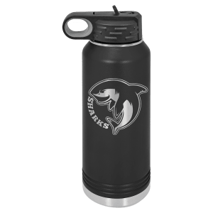 Personalized 32 oz Polar Camel Water Bottle - Black