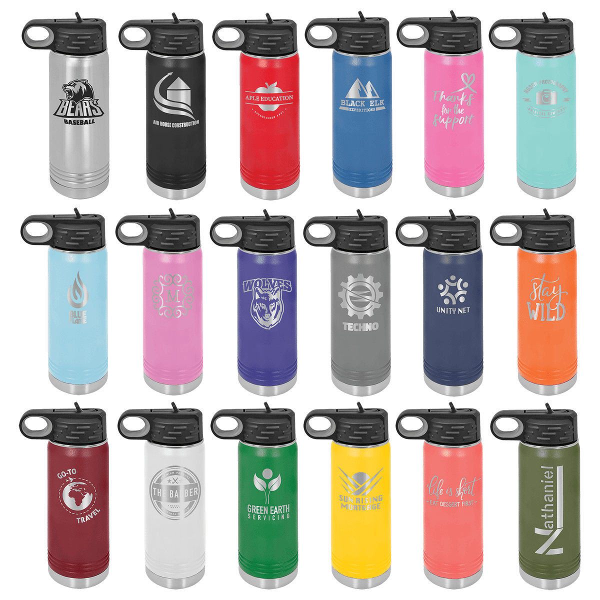 Personalized 20 oz Polar Camel Water Bottle