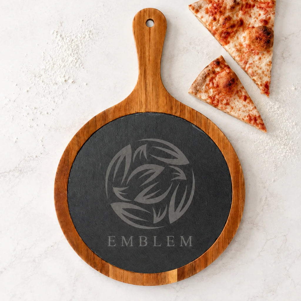 Personalized Acacia & Slate Cutting Board, view 2
