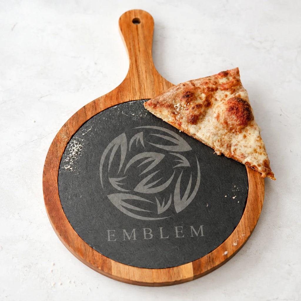 Personalized Acacia & Slate Cutting Board, view 5