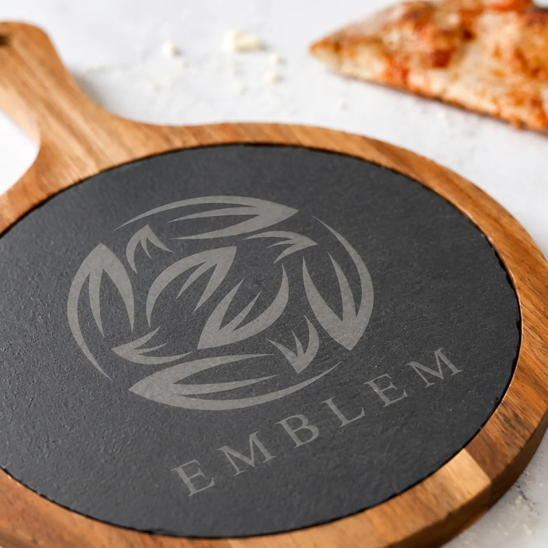 Personalized Acacia & Slate Cutting Board, view 3