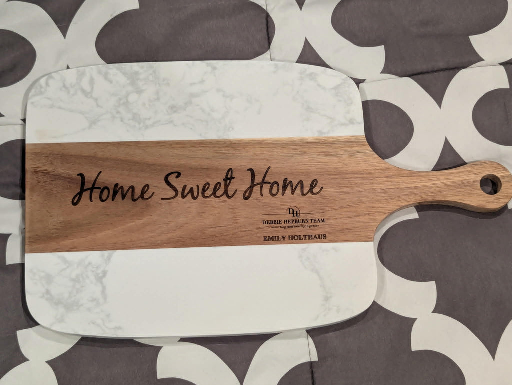 Premium Customizable Marble Serving Board Set