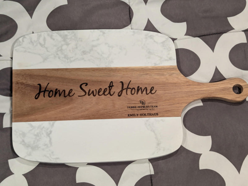 Premium Customizable Marble Serving Board Set