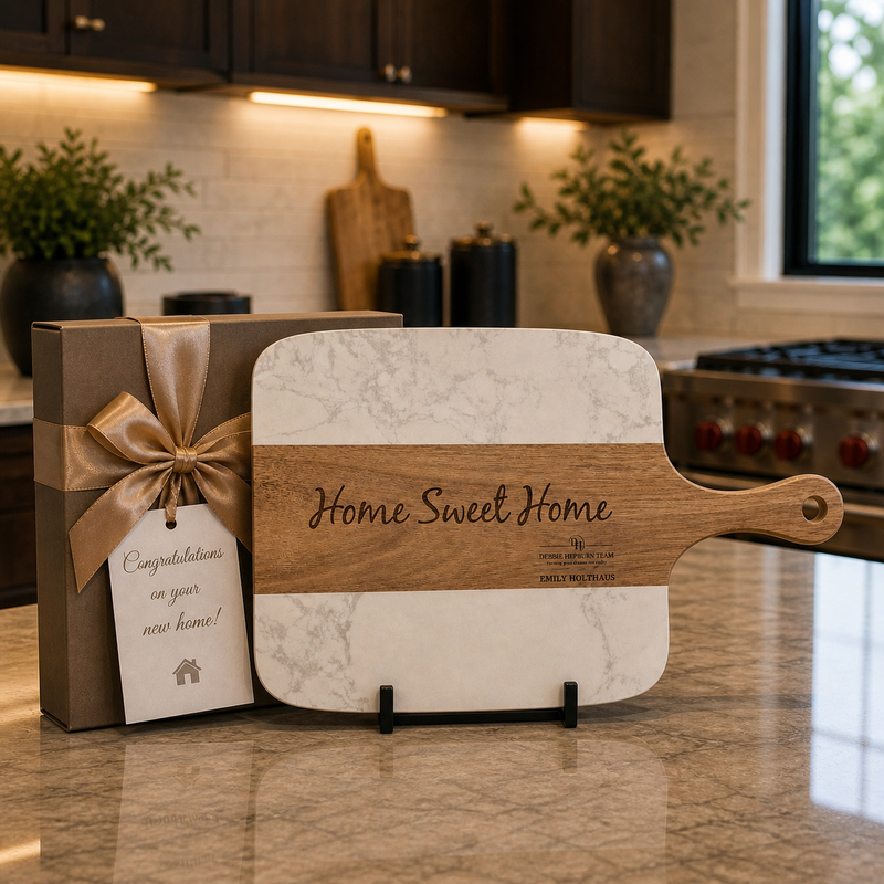 Premium Customizable Marble Serving Board Set