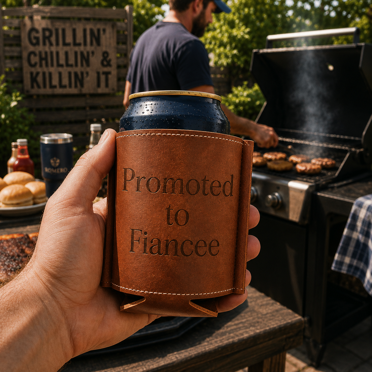 Personalized Premium Leatherette Drink Holder