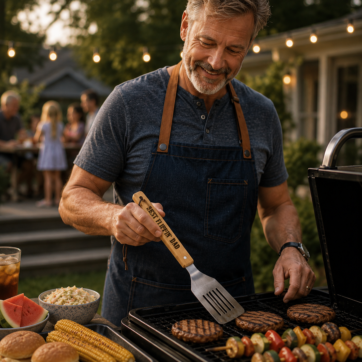 Custom Rustic Engraved BBQ Grill Spatula