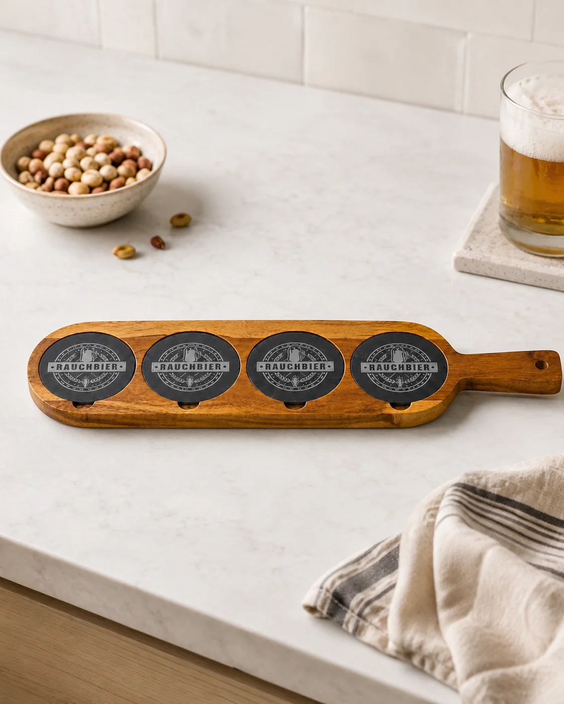 Personalized Acacia & Slate Serving Board, view 3