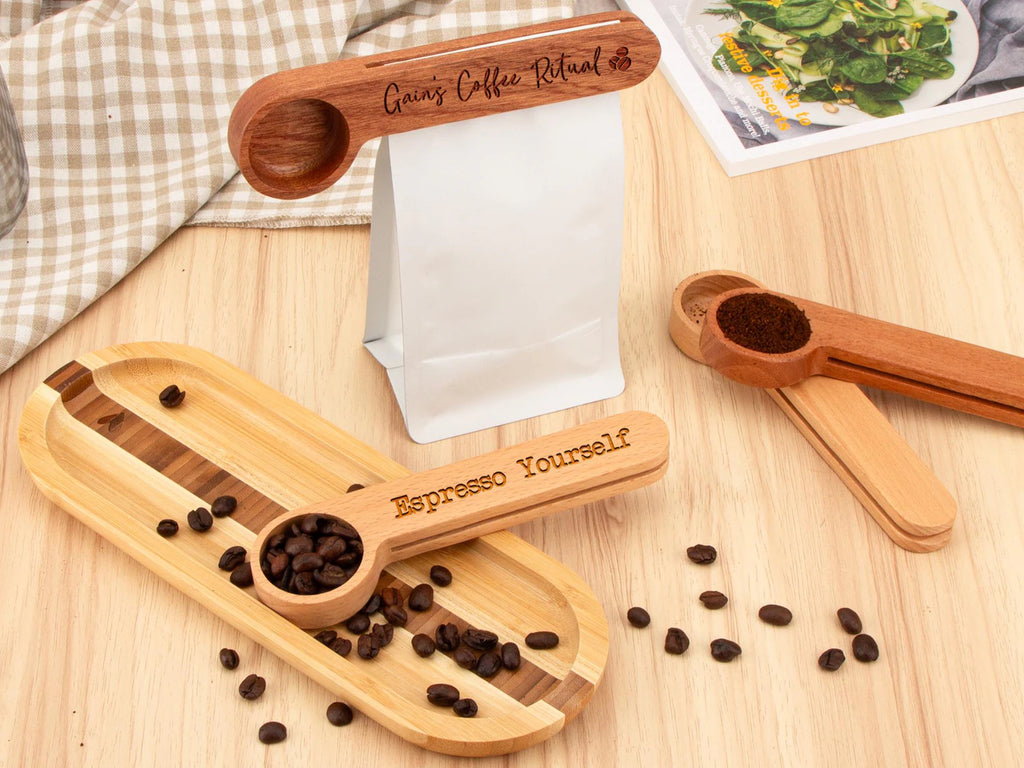 Custom Engraved Wooden Measuring Scoop