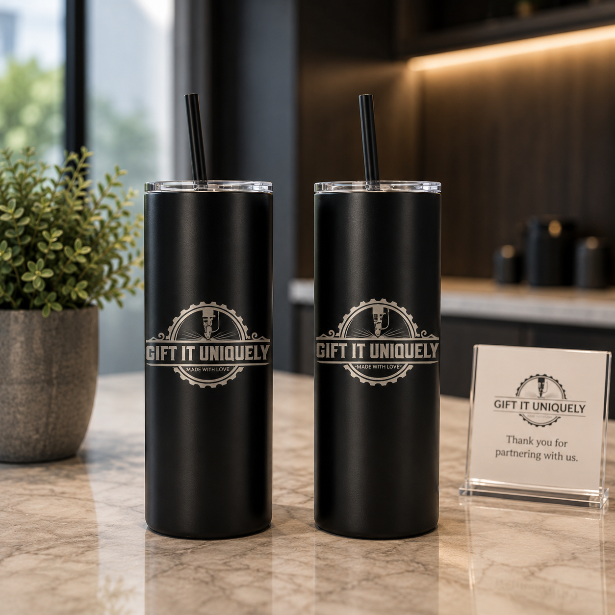 Personalized 20oz Skinny Stainless Steel Tumbler