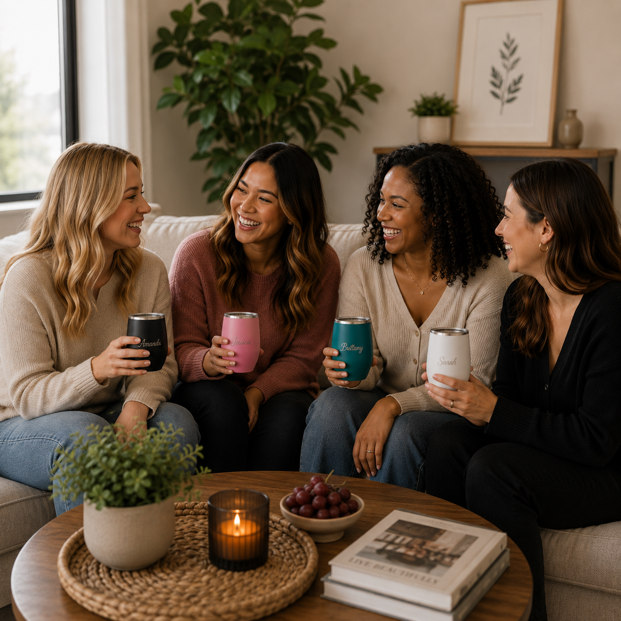 12oz Personalized Engraved Wine Tumbler