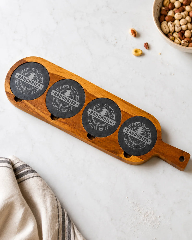 Personalized Acacia & Slate Serving Board