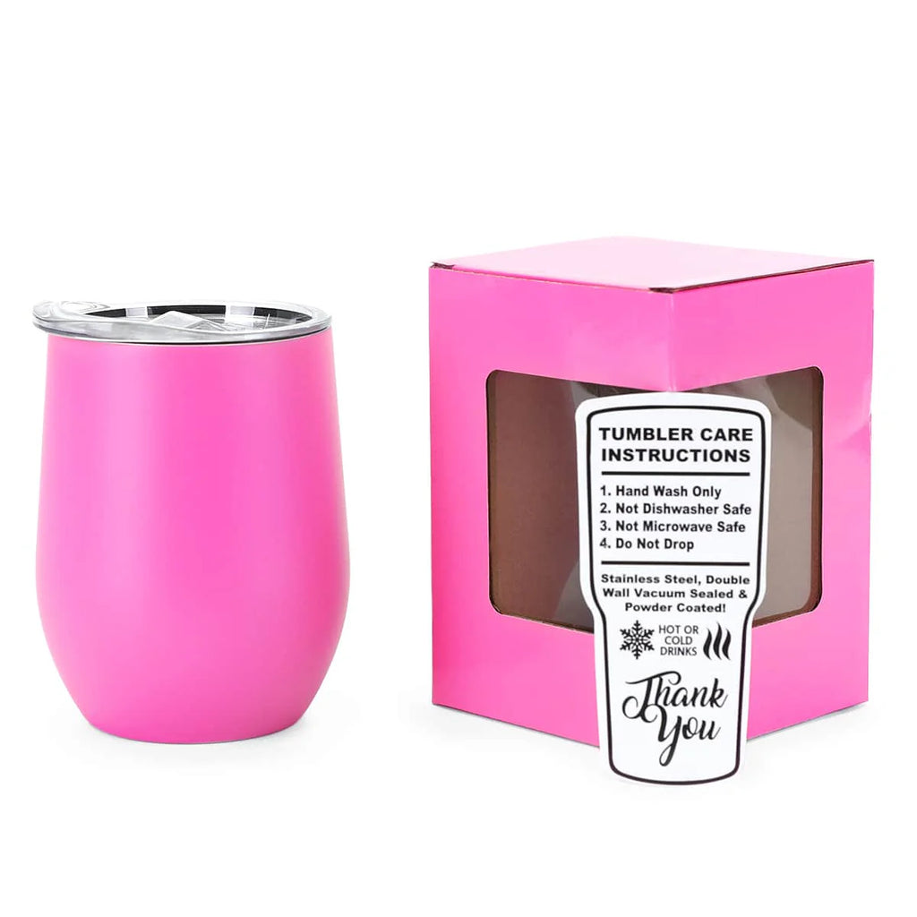 12oz Personalized Engraved Wine Tumbler