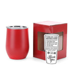 12oz Personalized Engraved Wine Tumbler